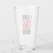 Ich mag Bierbrauerei-Brust-Brauch Glas (Rückseite)