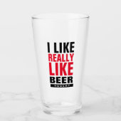 Ich mag Bierbrauerei-Brust-Brauch Glas (Vorderseite)