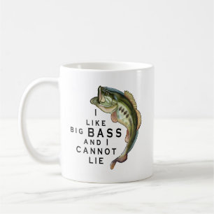 Ich mag Big BASS Funny Fishing Kaffeetasse