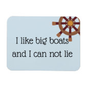 Ich mag Big Boats Stateroom Funny Cruise Door Magnet (Horizontal)