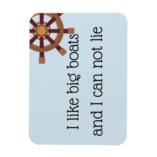 Ich mag Big Boats Stateroom Funny Cruise Door Magnet (Vertikal)