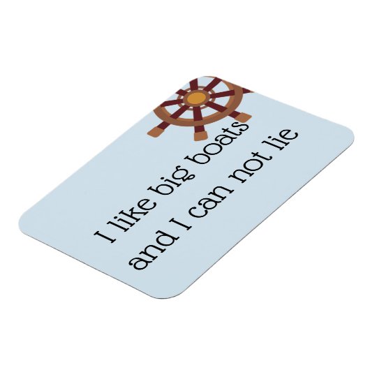 Ich mag Big Boats Stateroom Funny Cruise Door Magnet (Linke Seite)