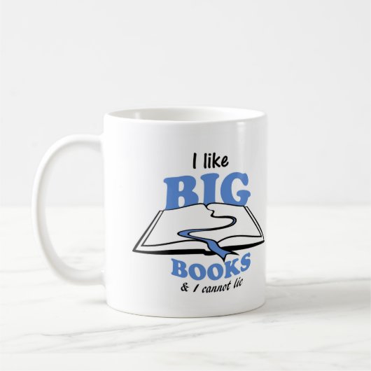 Ich mag Big Books Kaffeetasse (Links)