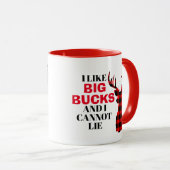 Ich mag BIG BUCKS Funny Junting Tasse (VorderseiteRechts)