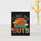 Ich mag Big Buts Halibut für Haibut Fischfang Karte (Gelbe Blume)