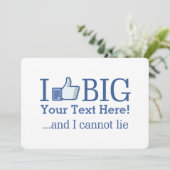 Ich mag Big Personalisiert mit Ihrer Textkreation (Stehend Vorderseite)