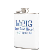 Ich mag Big Personalisiert mit Ihrer Textkreation Flachmann (Links)