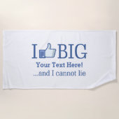 Ich mag Big Personalisiert Your Text einfach auf e Strandtuch (Vorderseite)