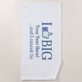 Ich mag Big Personalisiert Your Text einfach auf e Strandtuch (Vorderseite)