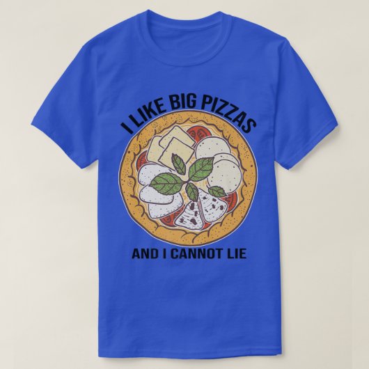 Ich mag Big Pizzas Pizza Lover Four Cheese Pizza F T-Shirt (Design vorne)