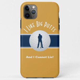 Ich mag Big Putts Golf Spaß Fun Yellow Blue Case-Mate iPhone Hülle