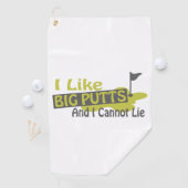 Ich mag Big Putts Golf Spaß Golfhandtuch (Insitu)