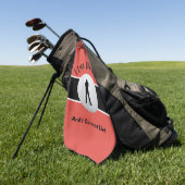 Ich mag Big Putts Golfer Funny Modern Sports Red Golfhandtuch (Gras)