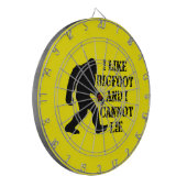 Ich mag Bigfoot und ich kann nicht leben Dartscheibe (Vorderseite Links)