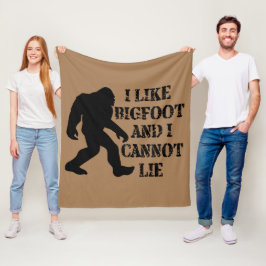 Ich mag Bigfoot und ich kann nicht leben Fleecedecke