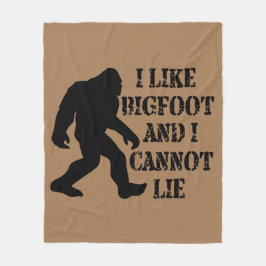 Ich mag Bigfoot und ich kann nicht leben Fleecedecke