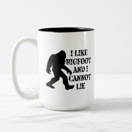 Ich mag Bigfoot und ich kann nicht leben Zweifarbige Tasse