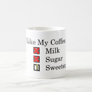 Ich mag... Black Coffee 1 Süßstoff Kaffeetasse