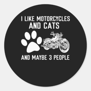 Ich mag Bourbon und mein Motorrad und vielleicht Runder Aufkleber
