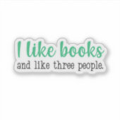 Ich mag Bücher Aufkleber (Vorderseite)