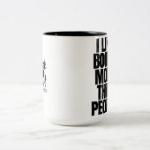 Ich mag Bücher mehr als Leute-Tasse Zweifarbige Tasse (Mittel)