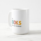 Ich mag Bücher mehr als Menschen Kaffeetasse (Vorderseite Links)