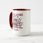 Ich mag Bücher mehr als... Tasse (Vorderseite Links)