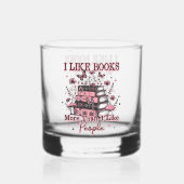 Ich mag Bücher mehr als... Whiskyglas (Rückseite)