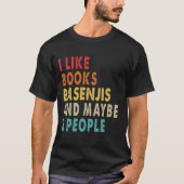 Ich mag Bücher und Basenji T-Shirt (Vorderseite)