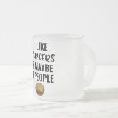 Ich mag Burger und vielleicht 3 Leute Mattglastasse (VorderseiteRechts)