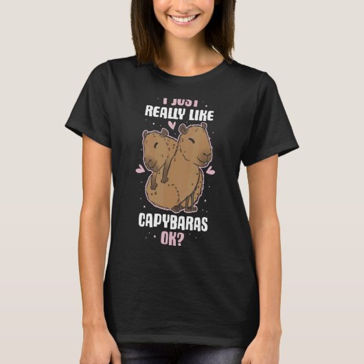 Ich mag Capybaras Ok T-Shirt (Vorderseite)