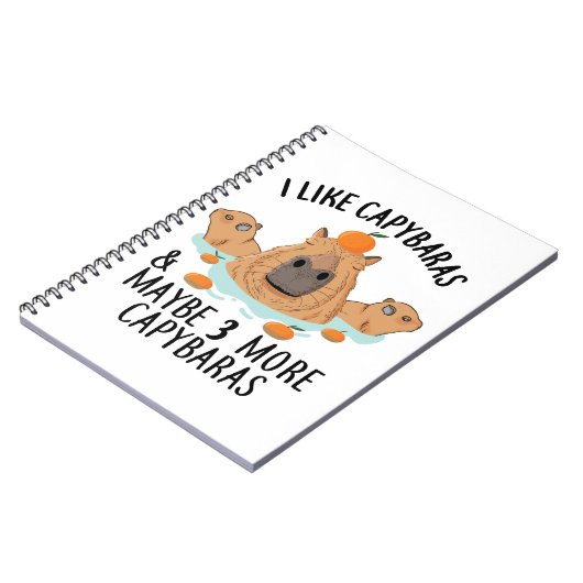 Ich mag Capybaras und vielleicht 3 Leute Funny Bab Notizblock (Linke Seite)
