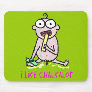 Ich mag Chalk eine Menge Mousepad