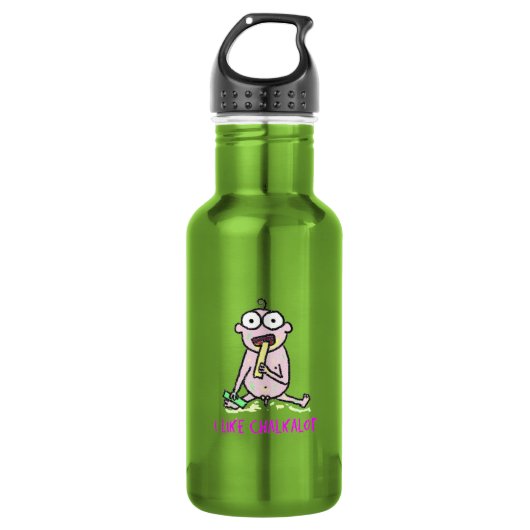 Ich mag Chalkalot Edelstahlflasche (Vorderseite)
