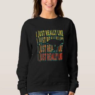 Ich mag Cheetahs Zitat Retro-Idee Sweatshirt