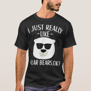 Ich mag Coolen Polarbären für T-Shirt