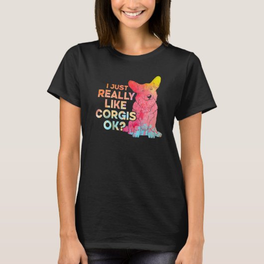 Ich mag Corgis Ok Premium T-Shirt (Vorderseite)