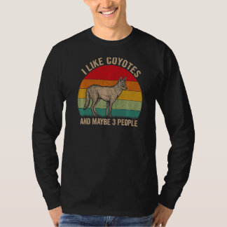 Ich mag Coyotes und vielleicht 3 Leute Coyote Grap T-Shirt