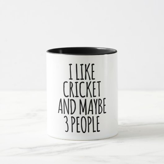 Ich mag Cricket und vielleicht 3 Leute Tasse (Zentrum)