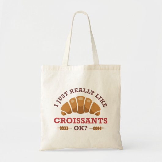 Ich mag Croissants einfach. Tragetasche (Vorne)