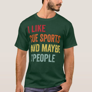 Ich mag Cue Sports vielleicht 3 Leute T-Shirt