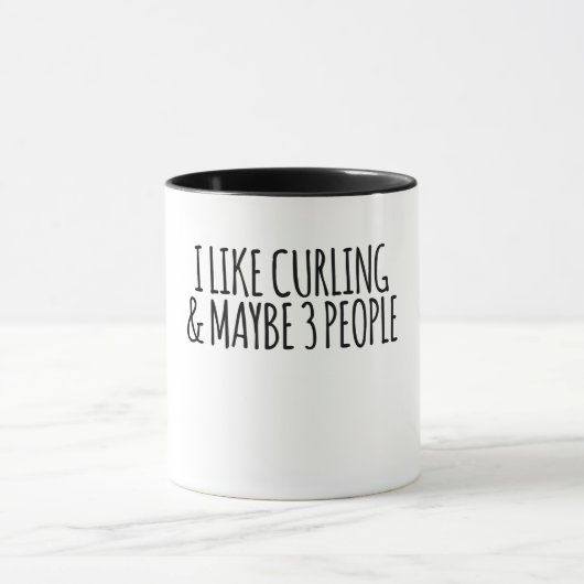 Ich mag Curling und vielleicht 3 Leute Tasse (Zentrum)