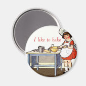 Ich mag das Bake Magnet (Vorderseite/Rückseite)