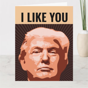 ICH MAG, DASS DU TRUMP GIANT BIRTHDAY FUNNY CARD G KARTE