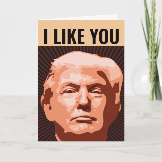ICH MAG, DASS SIE TRUMP BIRTHDAY FUNNY CARD GEBEN KARTE (Vorderseite)