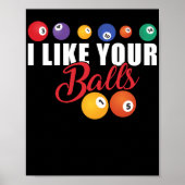 Ich mag deine Balls Funny Lucky Gambling Poster (Vorne)