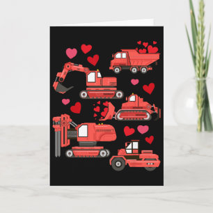 Ich mag deine Baustellen-LKWs Valentinstag Jungen Karte