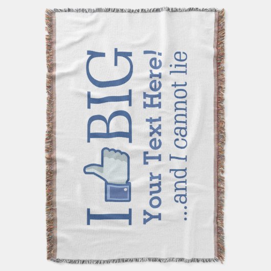 Ich mag deinen Text ganz einfach Personalisiert Decke (Vorderseite Vertikal)