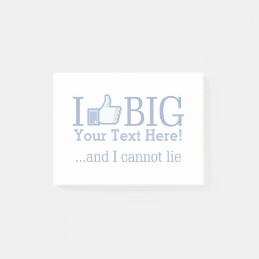 Ich mag deinen Text ganz einfach Personalisiert Post-it Klebezettel (Vorderseite)