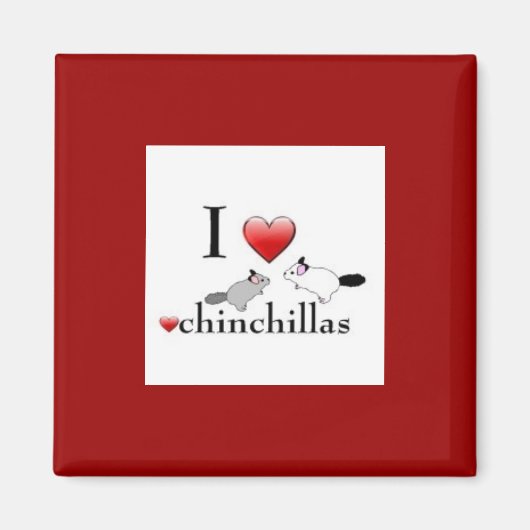 Ich mag den Chinchillas-Magneten Magnet (Vorne)